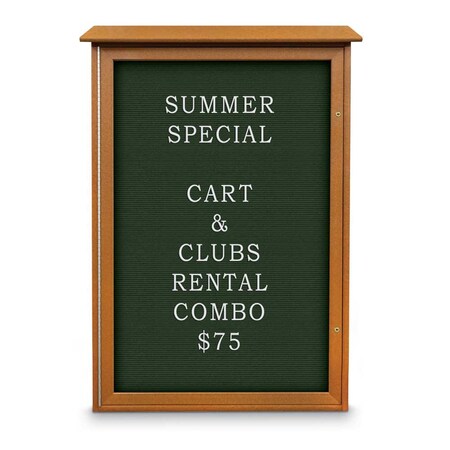 United Visual Products Outdoor Enclosed Combo Board, 72"x36", Gold Frame/Blue & Buff UVCB7236ODG-BLUE-BUFF